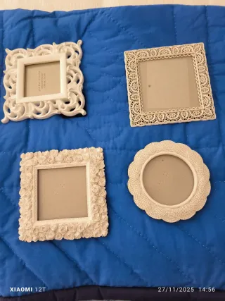 Portarretratos Zara Home Blancos. NUEVOS