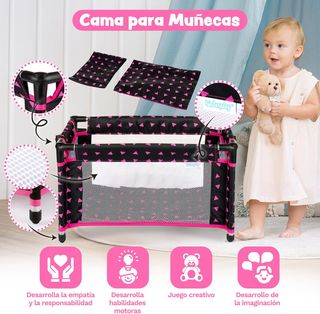 Kinderplay Cuna de Viaje para Muñecas - Cuna Viaje