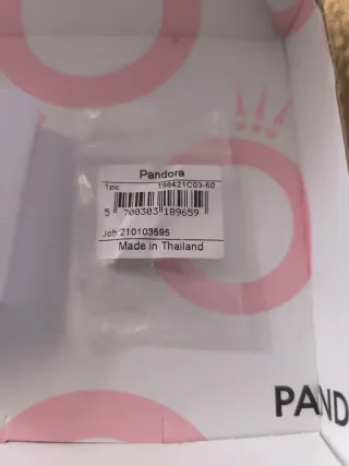 Anillo Pandora Corazón Rosa y Plata Nuevo