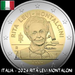 Moneda 2€ Italia 2024 Rita Levi Montalcini