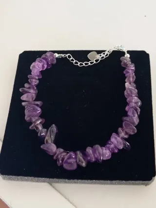 Pulsera de chips Amatista Brasil natural Ajustable
