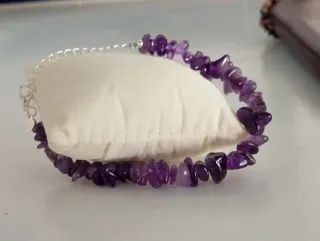 Pulsera de chips Amatista Brasil natural Ajustable