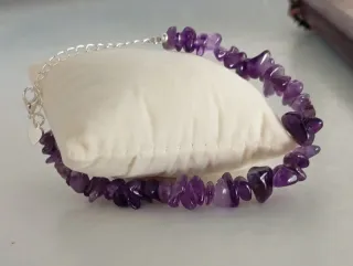 Pulsera de chips Amatista Brasil natural Ajustable