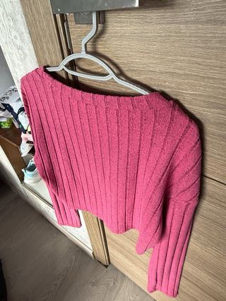 Camiseta rosa de manga larga