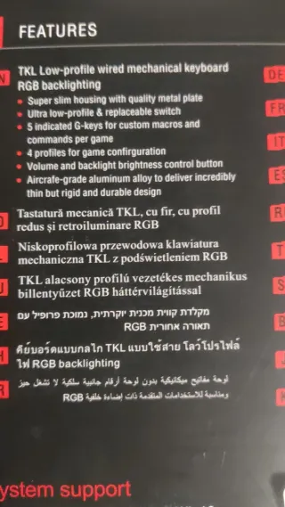 Teclado Redragon Horus RGB Mecánico