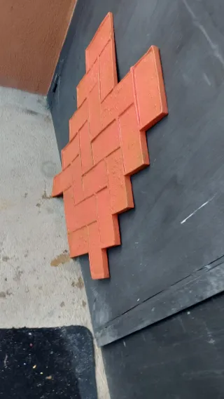 Cuatros Moldes de hormigón imitación ladrillo Semi