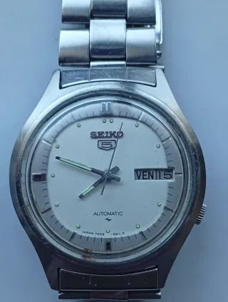 Reloj Seiko 5 Automático Plata Blanco