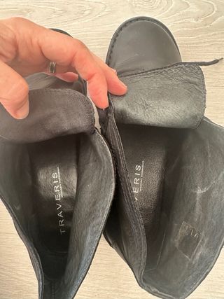 Botines negros piel T39