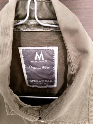 Camisa Springfield, talla M, Manga Larga Verde