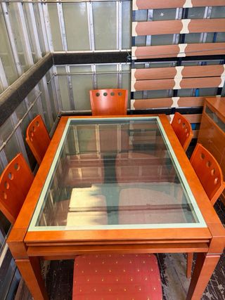 Mesa comedor extensible + 6 sillas