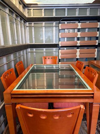 Mesa comedor extensible + 6 sillas