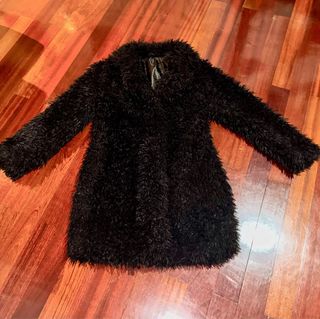 Abrigo pelo negro talla única