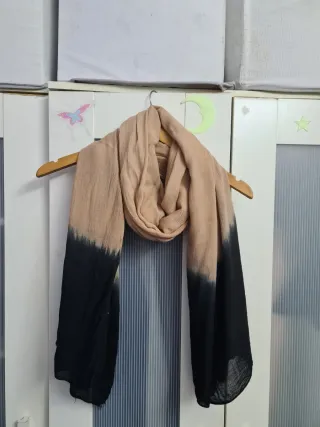 Pañuelo artesanal Marrakech beige y negro