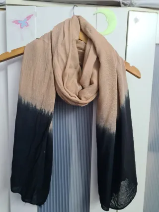 Pañuelo artesanal Marrakech beige y negro