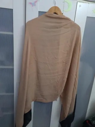 Pañuelo artesanal Marrakech beige y negro