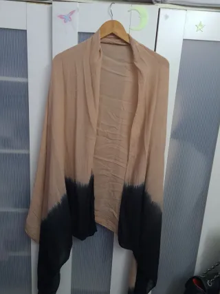 Pañuelo artesanal Marrakech beige y negro