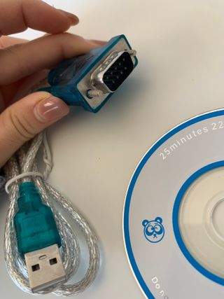 Cavo adattatore USB–RS232 (9 pin) – Nuovo con CD