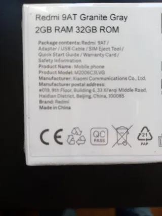 Xiaomi REDMI 9AT 2GB + 32 GB LIBRE NUEVO