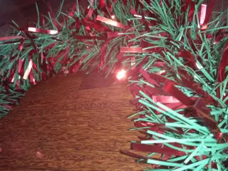 Espumillón guirnalda navidad rojo y verde