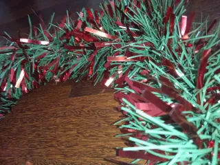 Espumillón guirnalda navidad rojo y verde