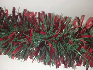 Espumillón guirnalda navidad rojo y verde