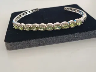 Brazalete pulsera de 10 piezas de peridoto natural