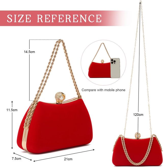 Clutch Vermelha Elegante para Mulher