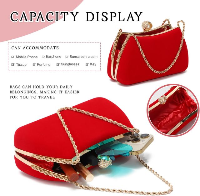 Clutch Vermelha Elegante para Mulher