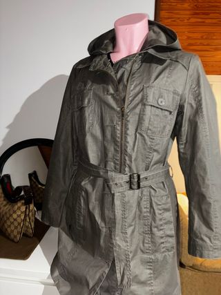 Ikks Gabardina con Capucha Gris