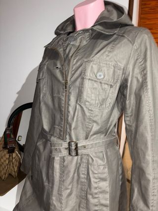 Ikks Gabardina con Capucha Gris