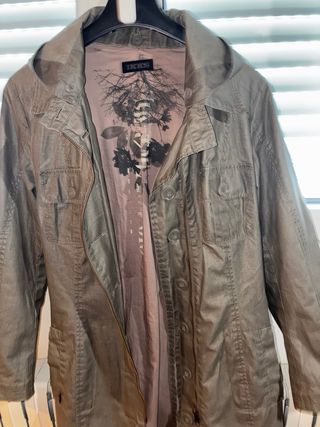 Ikks Gabardina con Capucha Gris