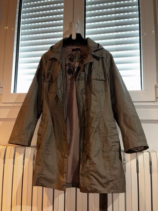 Ikks Gabardina con Capucha Gris