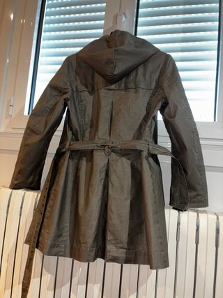 Ikks Gabardina con Capucha Gris