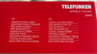Teléfono Móvil Telefunken S445 Rojo