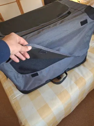 Transportín para perro gris