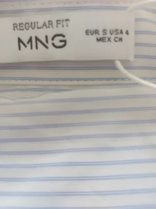 Camisa MNG Rayas Azul Talla S