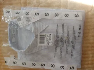 Camisa MNG Rayas Azul Talla S