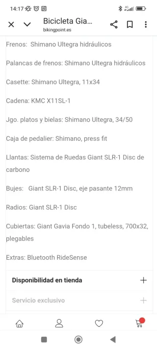 Bicicletta da strada Giant Defy Advanced Pro taglia M/L