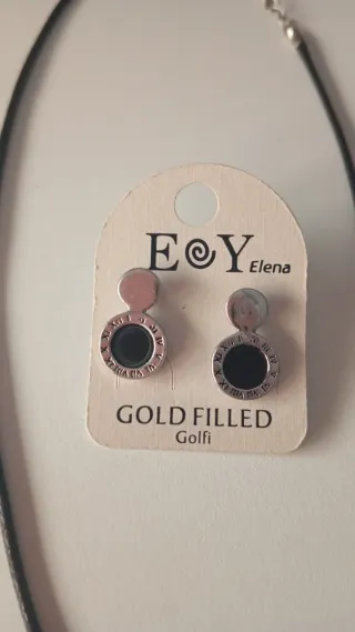 Pendientes Elena Acero Inoxidable Negro