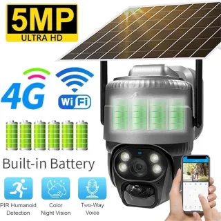 Cámara IP Solar 5MP WiFi/4G Exterior