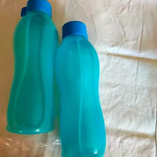 2 Bottiglie Tupperware 1L Azzurro/Verde
