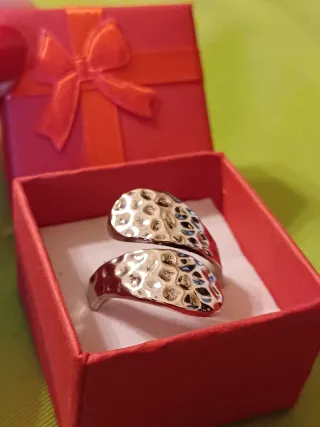 Anello Argento Regolabile Martellato