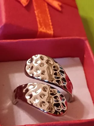 Anello Argento Regolabile Martellato