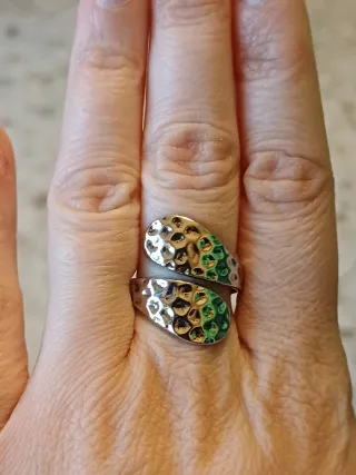 Anello Argento Regolabile Martellato