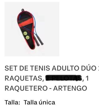 Set de 2 raqueta de Tenis Artengo Adultos