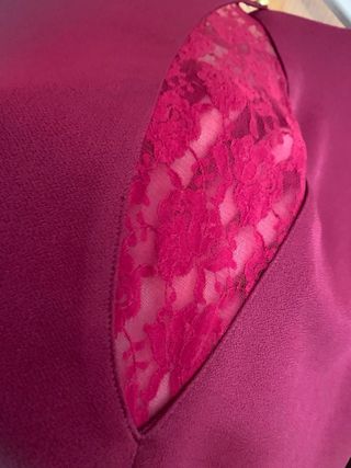 Vestido fiesta rojo manga larga