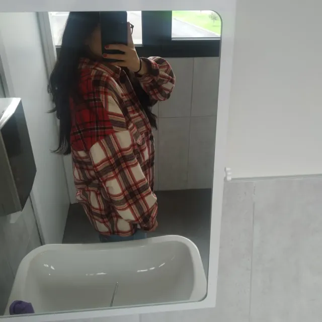 Sobrecamisa cuadros Bershka M