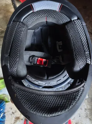 Casco Moto desmontable Talla M Negro/Rojo