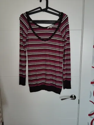 Camiseta de rayas multicolor