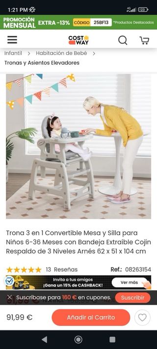 Trona 3 en 1 Costway